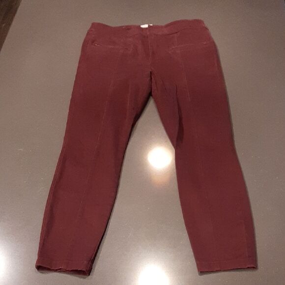 LOFT Burgundy Modern Skinny Ankle Pants - Picture 1 of 11